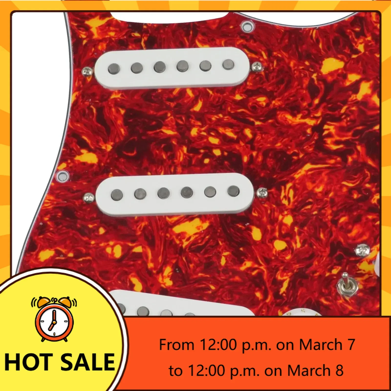 

Q-X Music Store-Loaded Prewired Guitar Pickups SSS 60s Style single coils Alnico 5 Pickups 7-Way wiring pickguard