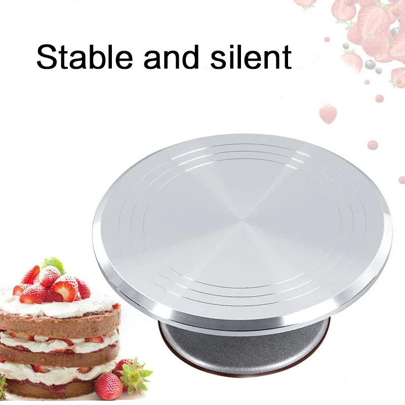 8-12 Inch High-quality Cake Turntable Platform Aluminum Alloy Rotating Baking Stand Decorating Tools Mould Scale Maker Dessert