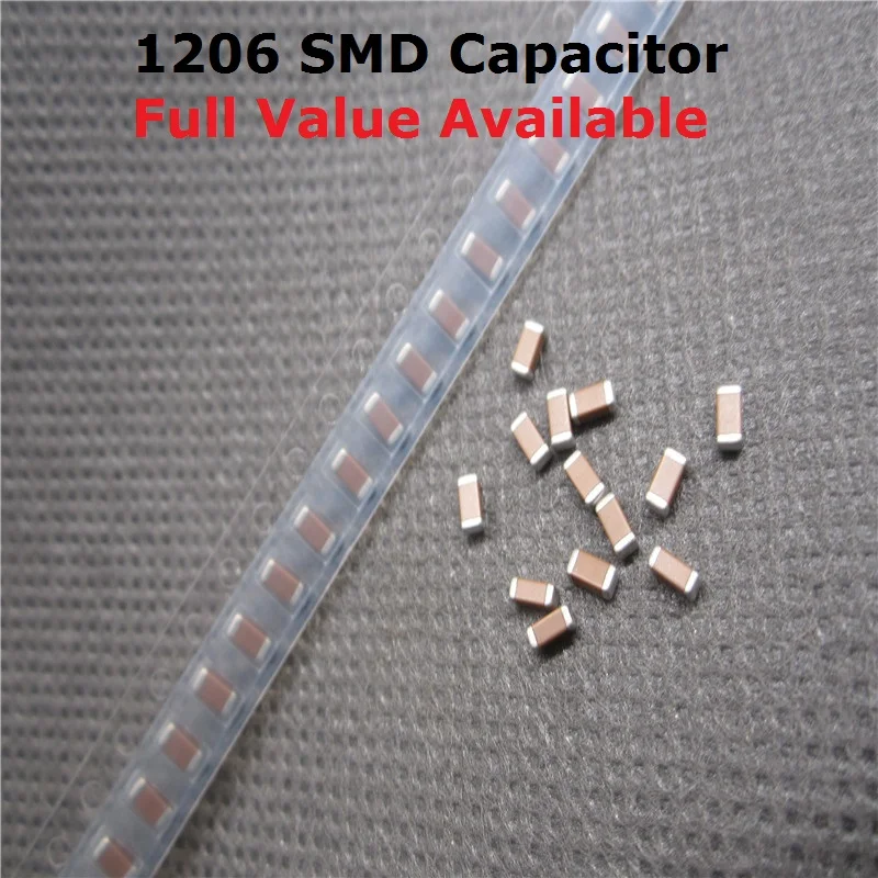 

100PCS 1206 104 4.7NF 10NF 22NF 47NF 100NF 220NF 50V SMD Capacitor 472 0.01/0.022/0.047/0.1/0.22/uf 103 223 473 224 k/m/z Kit