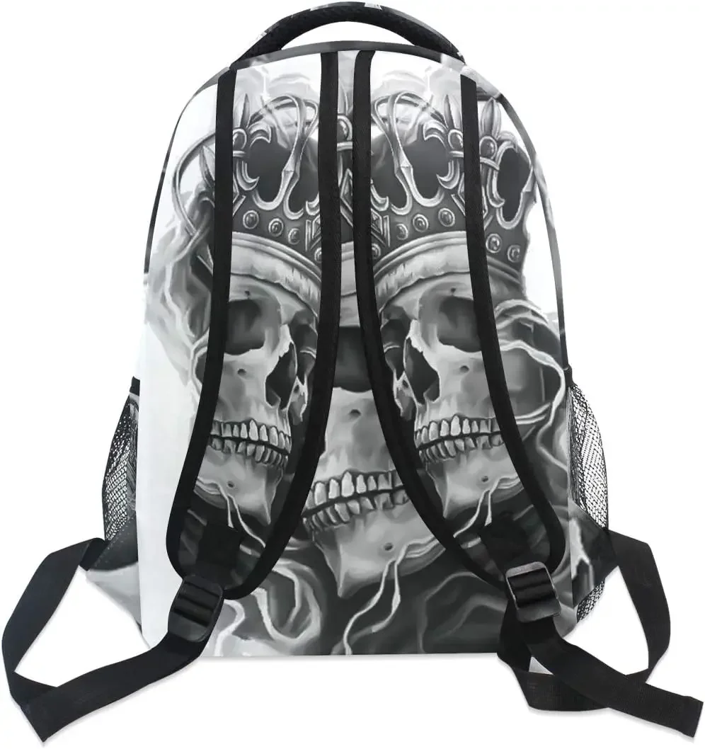 Backpacks Abstract Mexican Skull - Multi Function School College Canvas Book Bag Travel Hiking Camping Canvas Daypack