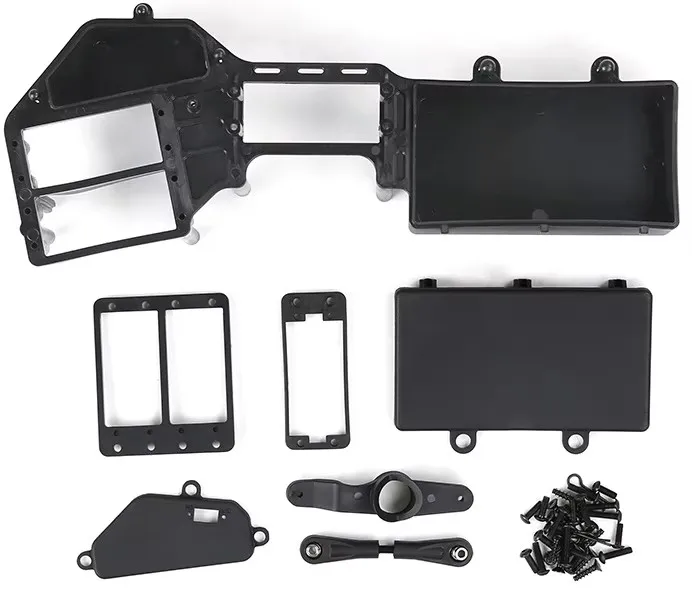 Double servo electronic equipment compartment bracket system for 1/5 ROFUN ROVAN LT LOSI 5IVE-T