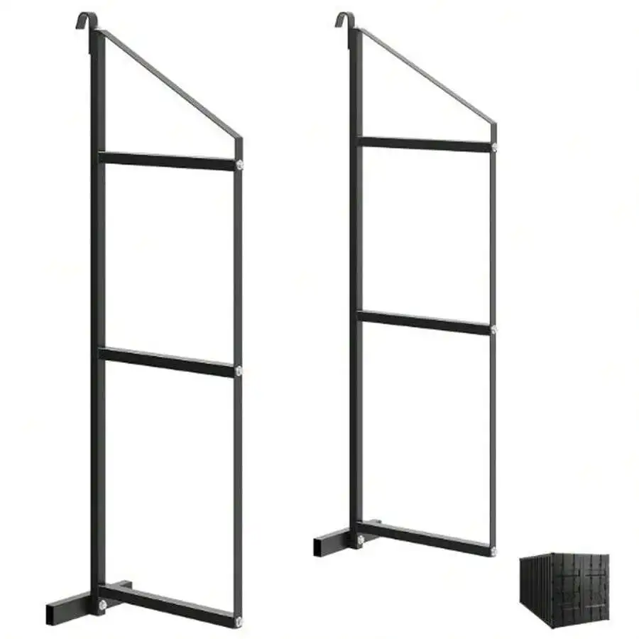 Shipping Container Shelving Bracket 3-Tier Adjustable Powder Coated Steel Brackets, 1100LBS Capacity, 22''D X 60''H, Quick Hang