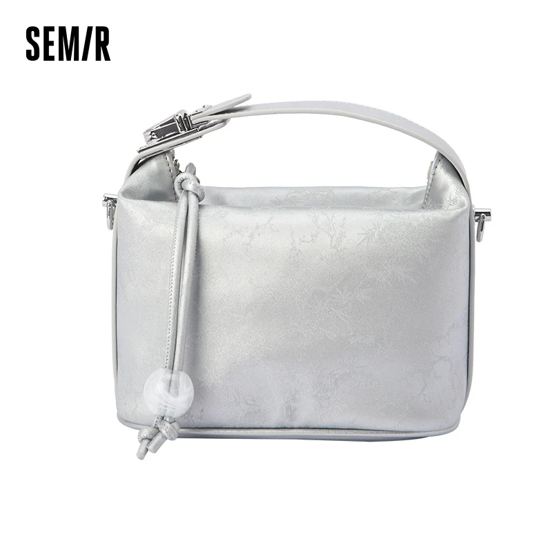 Semir Bag Handbag Women 2024 New Chinese Style Dumpling Bag New Chinese Style Beaded Shoulder Crossbody Pillow Bag