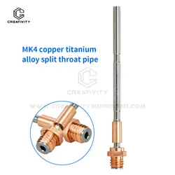 Prusa MK4/XL Copper Titanium Alloy Throat Hotend Throat Hotend Kit for Prusa MK4 3D Printer to use V6 Style Nozzle