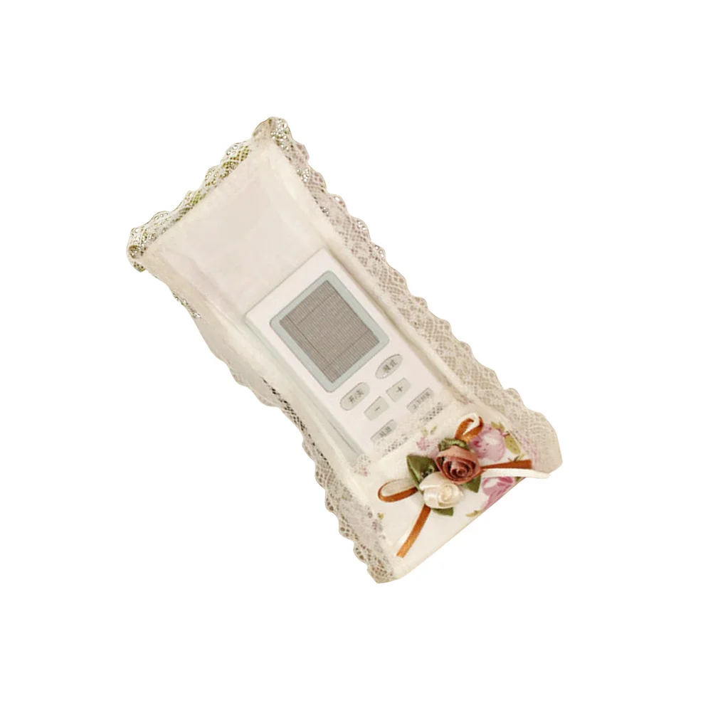

1Pcs Fabric Lace Remote Control Cover Ultra-Thin Durable Stain Resistant European Style Pastoral 18x9.5cm Protective Sleeve