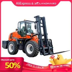 Personalizado All-Terrain Off-Road Fork Lift, mini empilhadeiras, 4WD, 3 a 6Ton, 3500kg, 5Ton Forklift, preço do fabricante, China