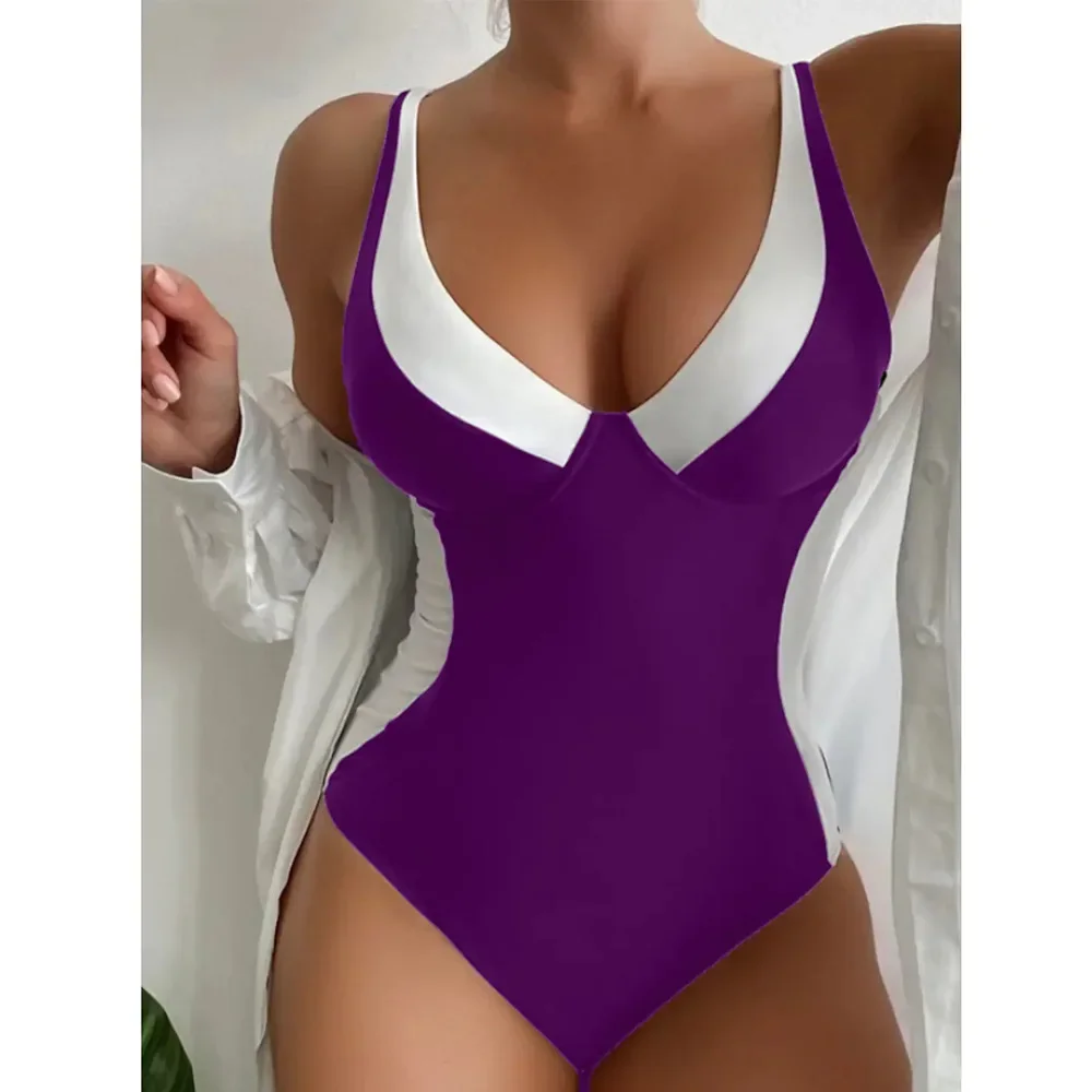 

Women's Swimwear One Piece Monokini Bathing Suits Normal Swimsuit High Waisted Color V Wire Bathing Suits Sports Vacation Beach