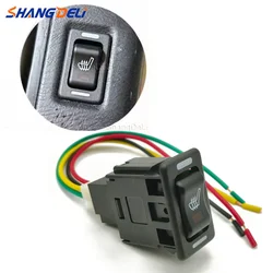 Car Modified seat heating switch rocker switch high and low gear seat heated switch Suitable for Nissan Patrol Y60 Paladin