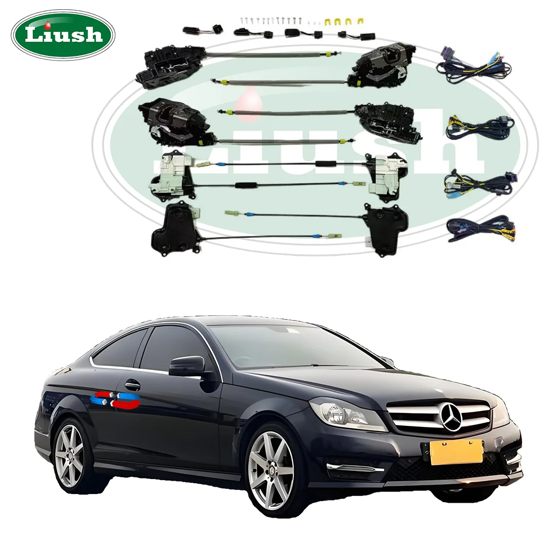 

Liush Plug&Play Power Lock Auto Electric Suction Door System Retrofit Kits For Benz C-Class Bef2015 Car Door Magnet Soft Close
