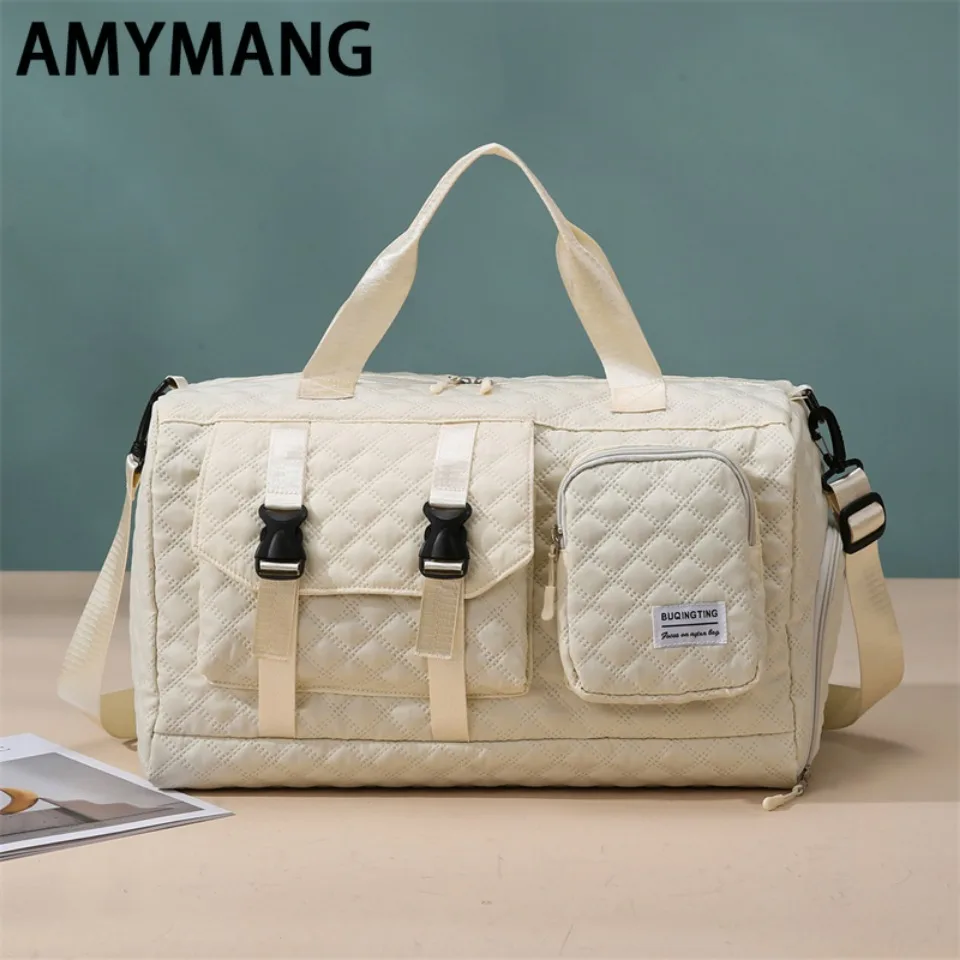 Amymang Portable Sports Gym Bag for Overnight Trips Shoulder Training Bag Outdoor Yoga Sports Training Handbag Fitness Crossbody