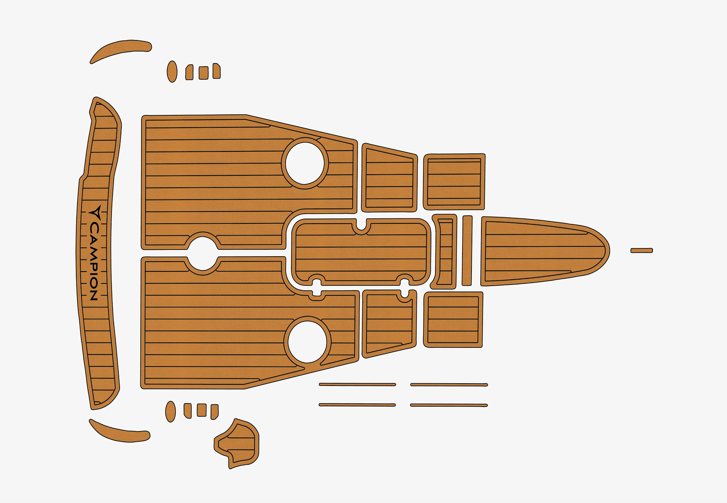

2003 Campion Chase 580 1/4" 6mm EVA foam Non-Slip PVC Teak Decking marine Mat aqua gatorstep carpet Marine Floor