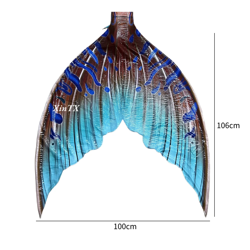 Ogon syreny dla dorosłych cienka wysoka elastyczność Super błyszczący przyklejana na gorąco brązujący nowy materiał, taki jak nadrukowana ryba