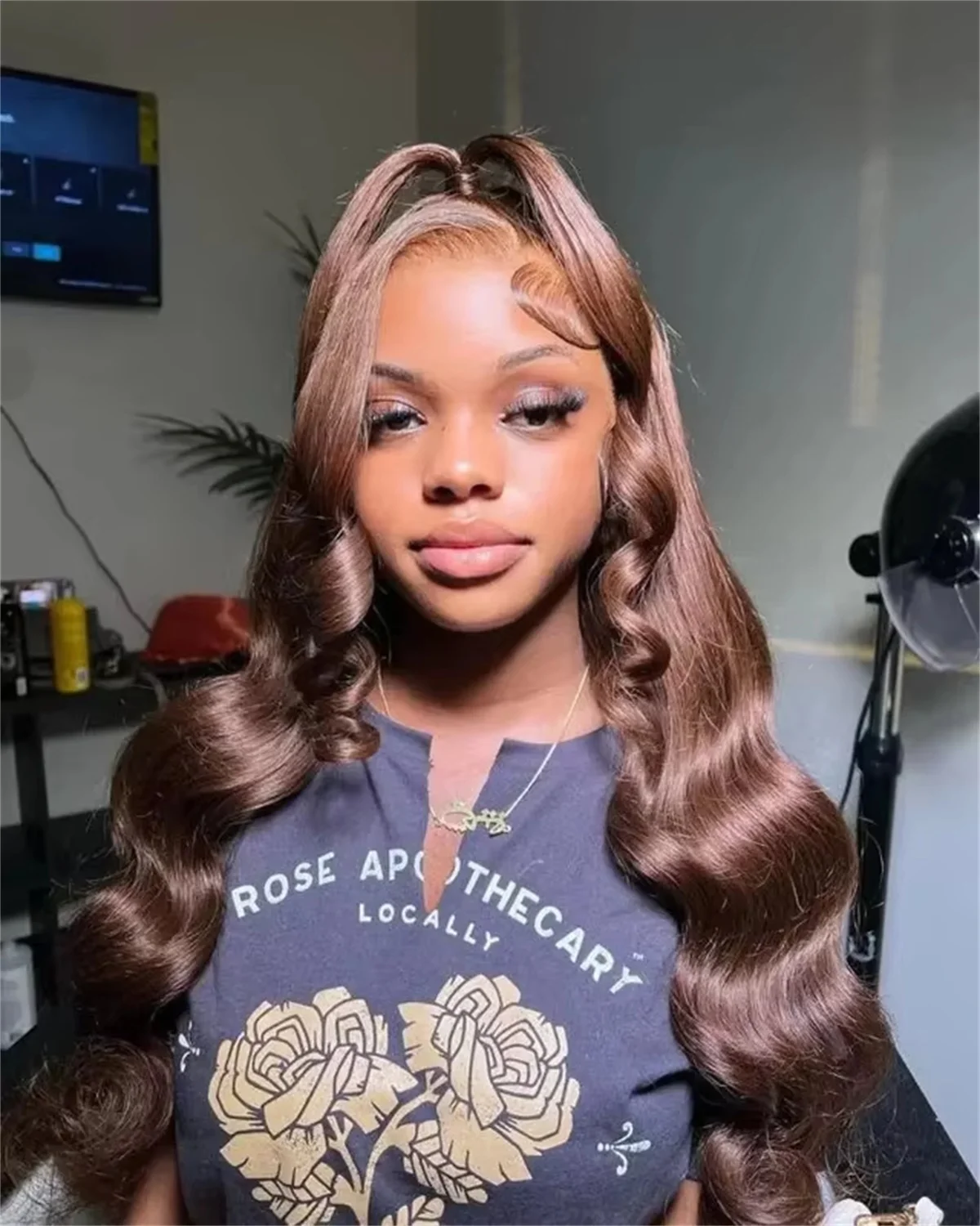 Chocolate Brown Body Wave Lace Front Human Hair Wigs 13x6 HD Lace 28 32 Inch 200% Density Pre Plucked Brazilian Hair 13x4 Lace