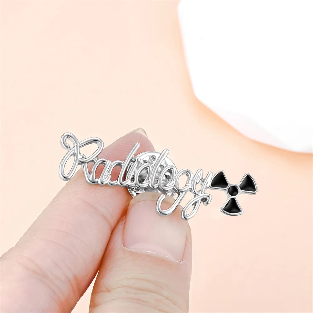 Hospital Radiology Lapel Badge Fashion New Design Simple Science Chemical Enamel Pin Brooch for Doctor Scientist