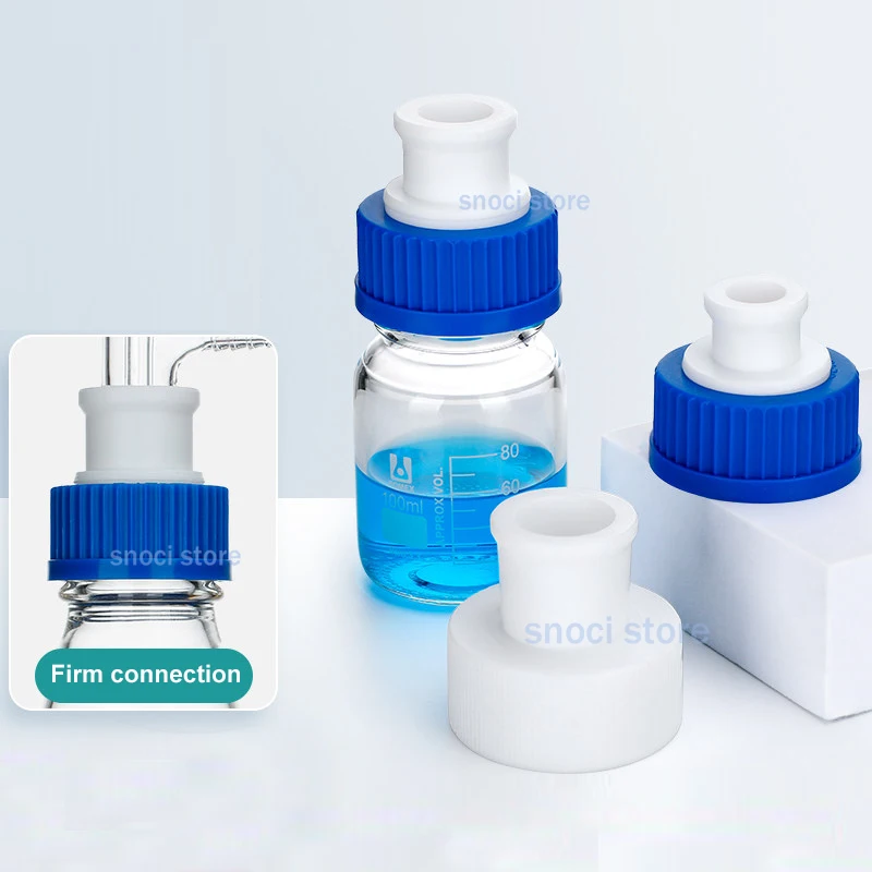 GL45 screw adapter label 14/23 19/26 24/29 29/32 turn GL45 screw bottle adapter blue cap reagent bottle adapter ,55mm ,1Piece