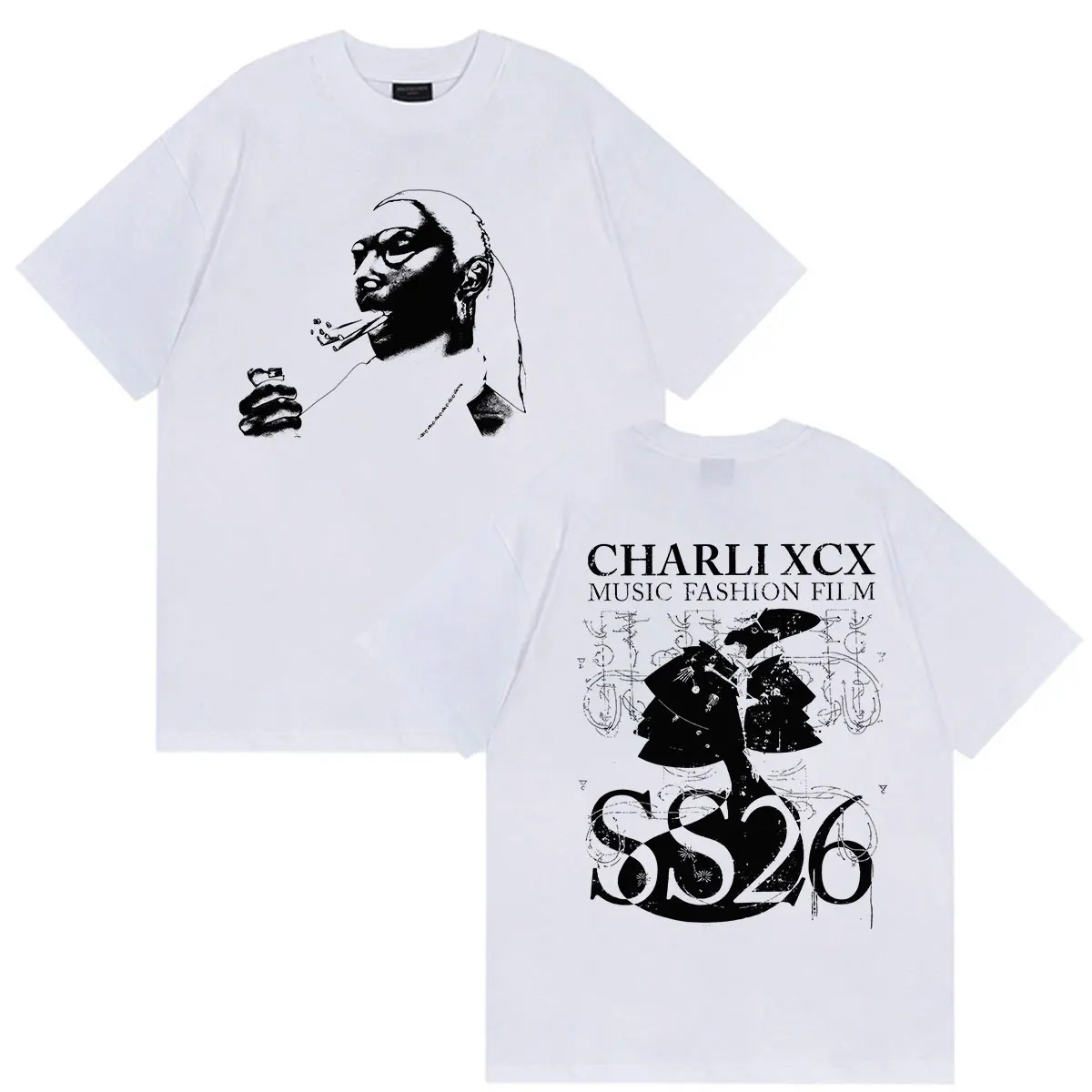Charli XCX Music Fashion Film Tour 2026 T Shirts Men Women Retro Style Clothing Short Sleeve T-shirt Hip Hop Fashion Gothic Tees