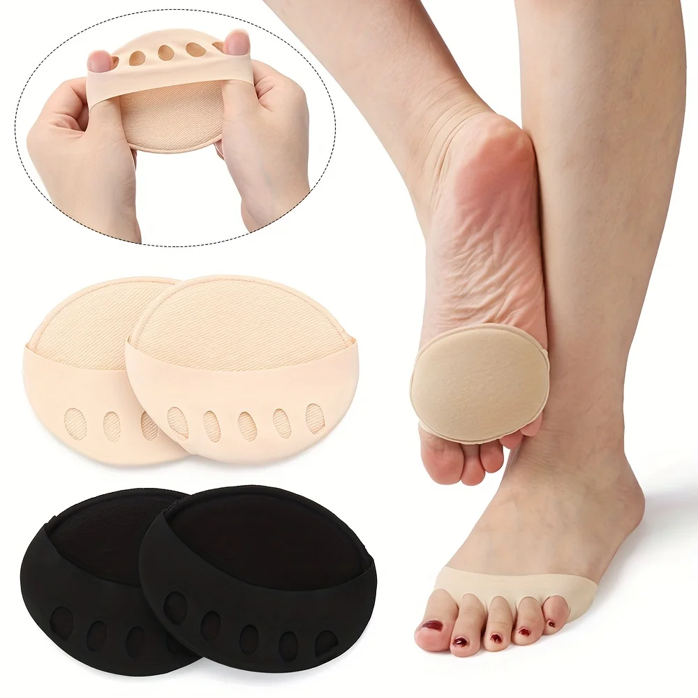 High Heels Socks Insole Forefoot Pain-proof Thick Half Palm Pad Invisible Female Five Toe Half Socks Boat