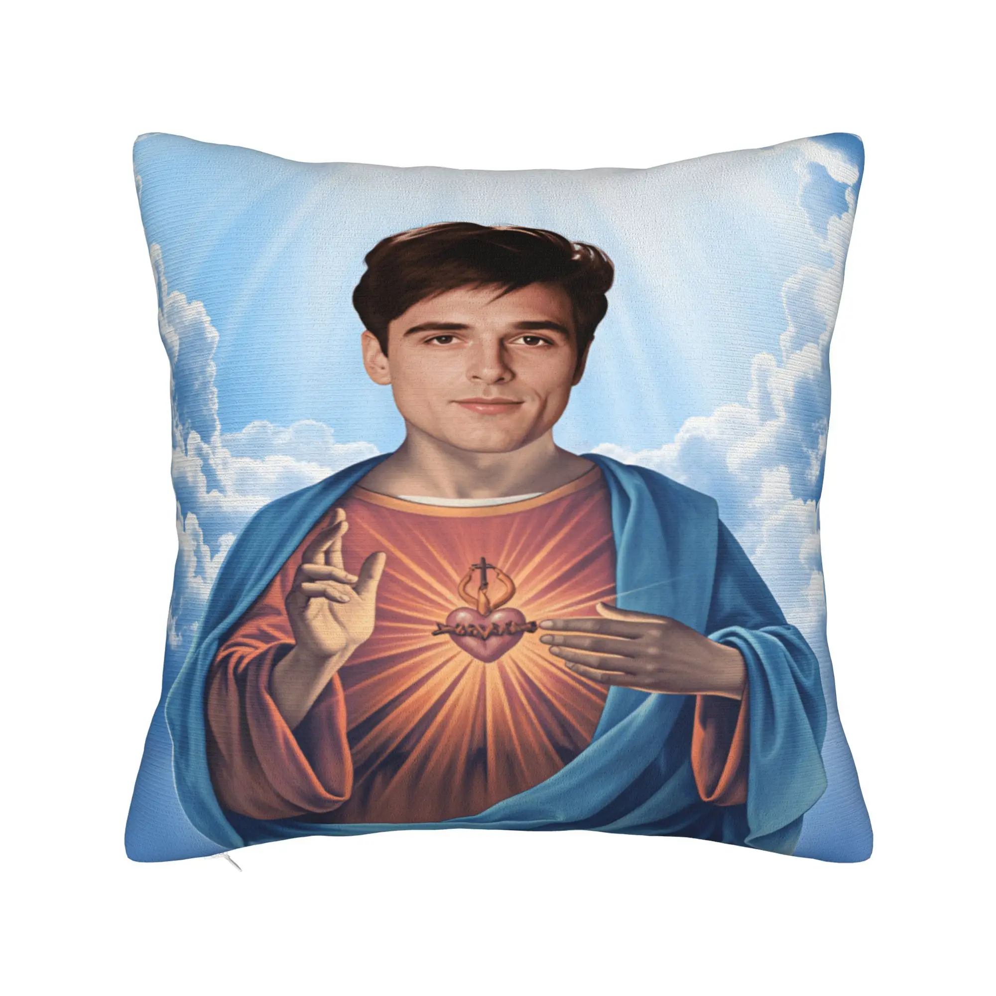 Jacob E-Elordi Jesus Pillowcases  Cute Funny Pillow Case For Sofa Home Decor Square Pillow Cover
