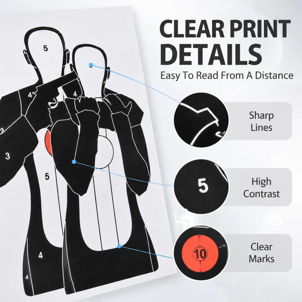 10pcs 45X32cm Fun Shooting Target Paper Archery Target Papers Practice Training Accessories Splash Activity Paper Targets