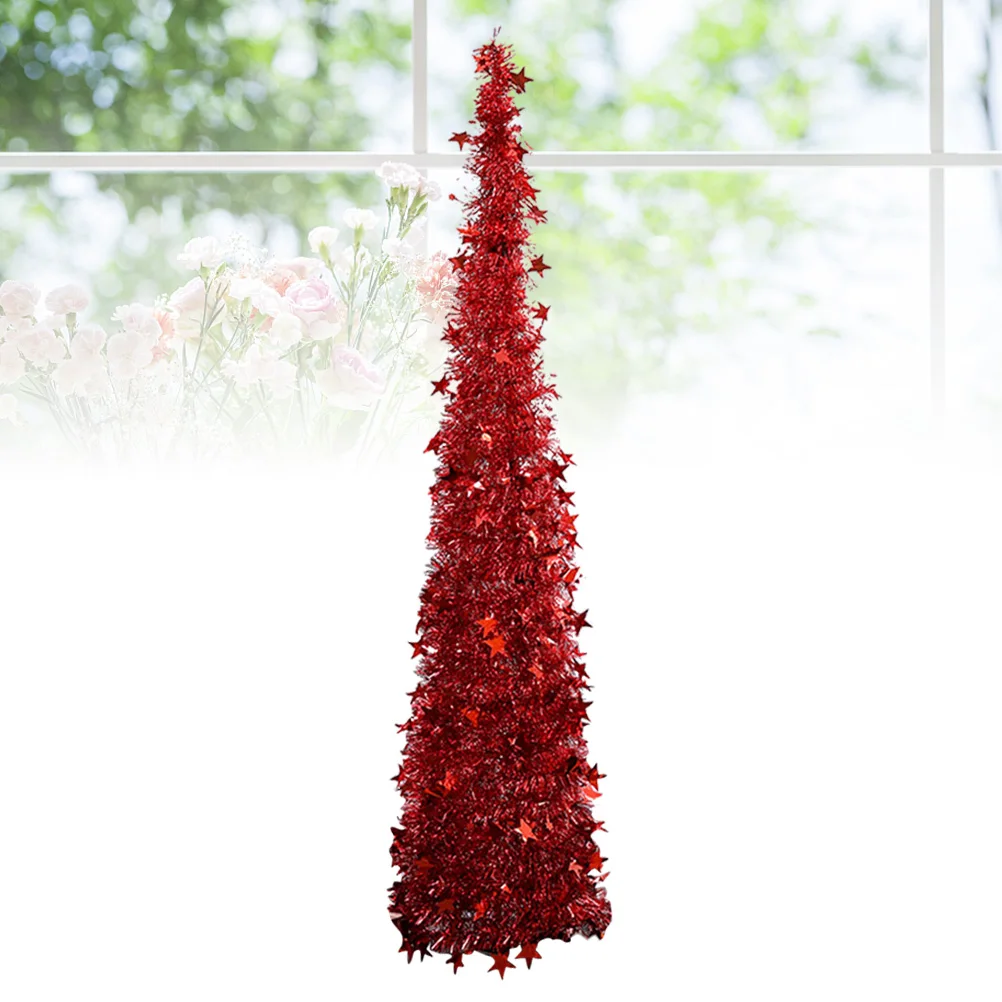 

Folding Christmas Tree White Xmas Small Trees for Decoration Dog Pooping Ornaments Cartoon Drop down