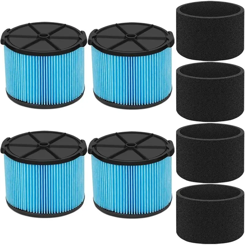 

Lightweight VF3500 4 Pack Replacement Filter For Ridgid 4 Gallon Shop Vaccum Vacuums, 26643 Fine Dust Filter,Replaces WD40700, W