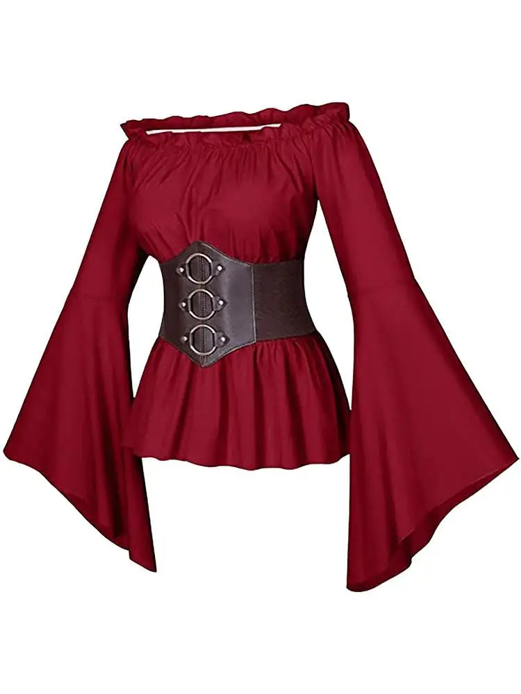 Costume da pirata da donna irt loween Performance Costume da pirata Sle Faionable Top da donna per spettacoli teatrali e festival