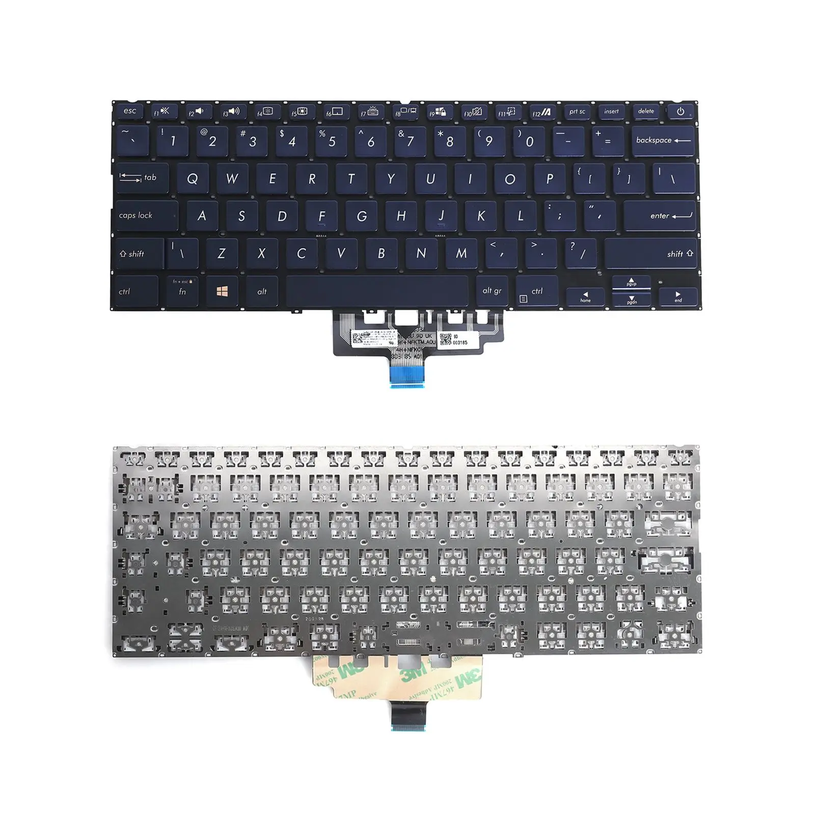 US Laptop Keyboard for ASUS ZenBook 14 UX434 UX434F UX434FA UX434FL UX434FLC Royal-blue with Backlit