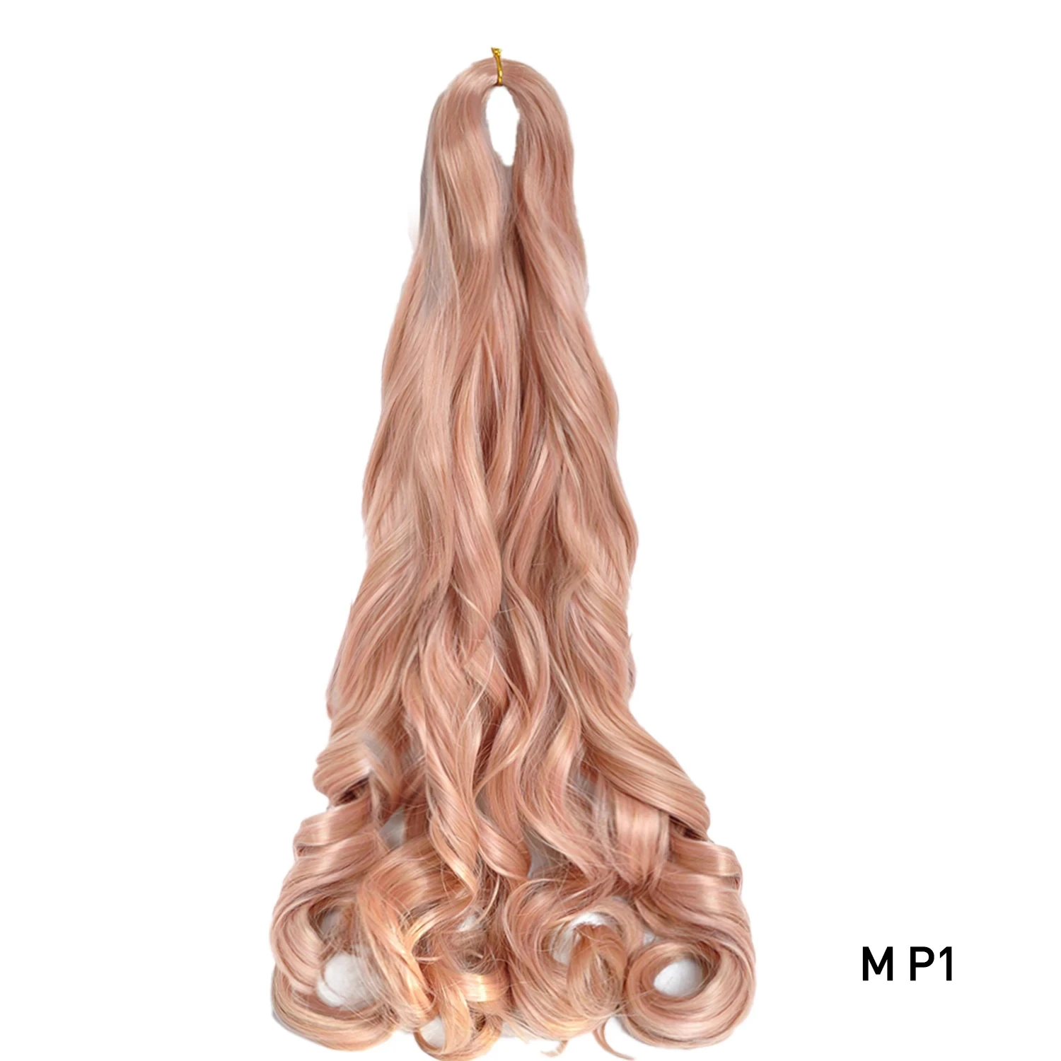 French Curly Crochet Braiding Hair Synthetic Loose Wave Ombre Braids Hair for Women Spiral Curls Pre Stretched Hair Extensions