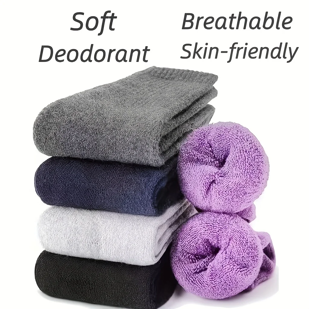 Kaus kaki wol tebal di musim dingin, kaus kaki hangat di musim gugur dan musim dingin, kaus kaki tabung tengah luar ruangan dewasa yang lembut dan nyaman