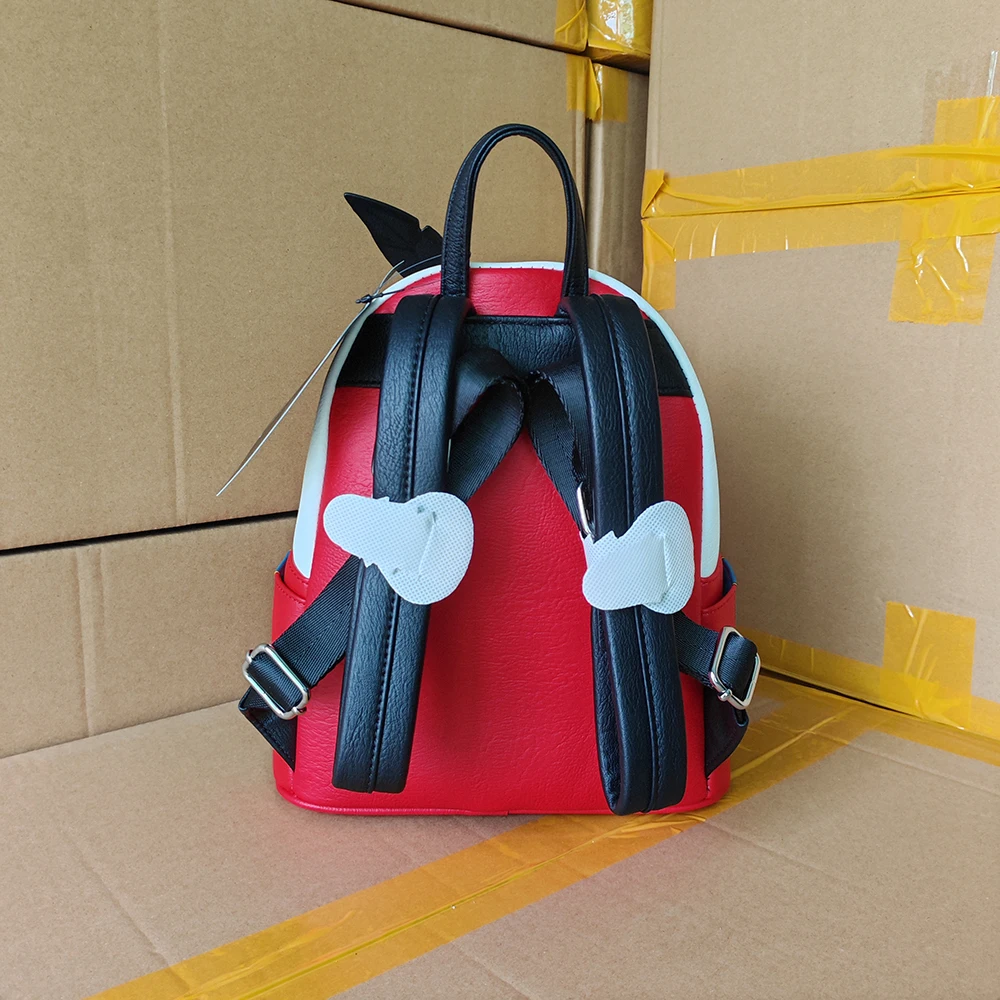 Genuine Disney Loungefly Minnie Bowknot Cartoon Summer Travel Backpack Double Shoulder Backpack For Girlfriend Birthday Gift