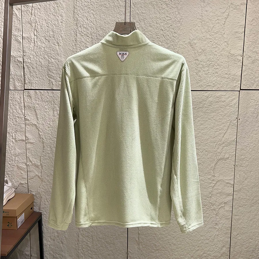 Unisex Outdoor Thermofleece-Pullover – Warmer Waffelstrick-Sweatshirt mit halbem Reißverschluss für Wandern & Camping – Detail 7