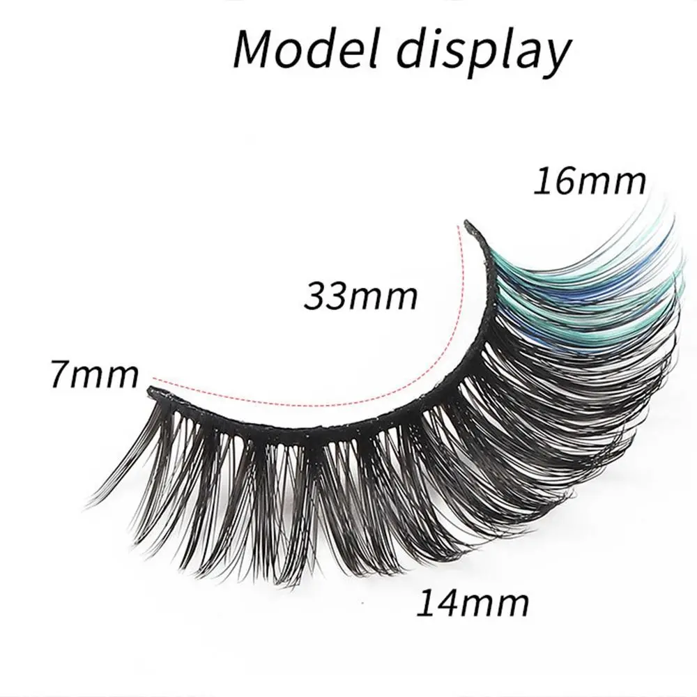 8 Pairs Simulation Eye Eyelashes Lashes Extension Bright Colors Colored Eyelashes Reusable Soft 3D Curled False Eyelashes