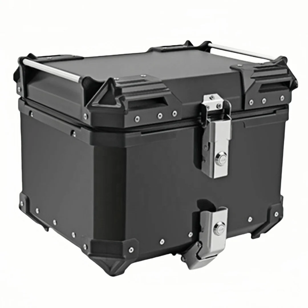 Hot Sale Large Capacity Aluminium Alloy Motorcycle Tail Boxes Classic Design Waterproof Feature Manufactured Hot Sale Producer