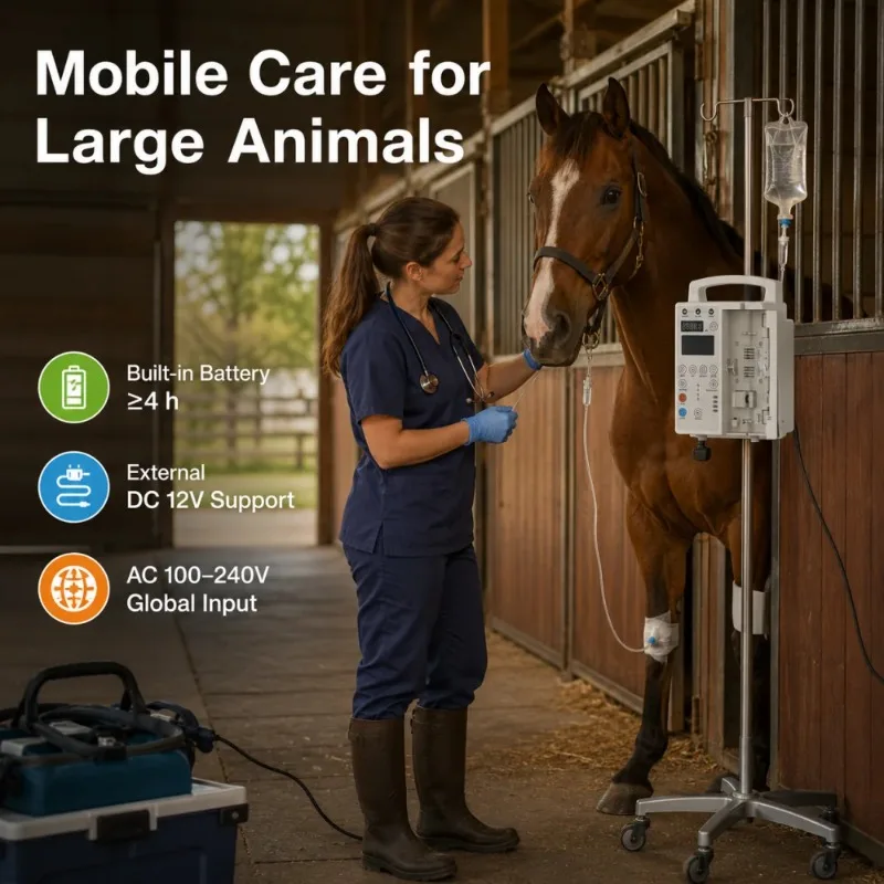 [New Model] Heavy Duty Continuous Veterinary Volumetric Infusion Pump For Zoo Wildlife Rescue Large Animal Medical Equipment