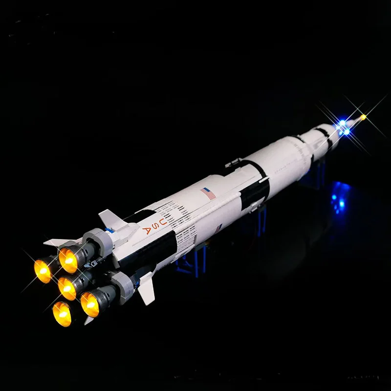 LED Light Set For 21309 Apollo Saturn V Compatible 92176 Decorative Light 21039 (Only LED Light, NOT Include The Model Bricks)