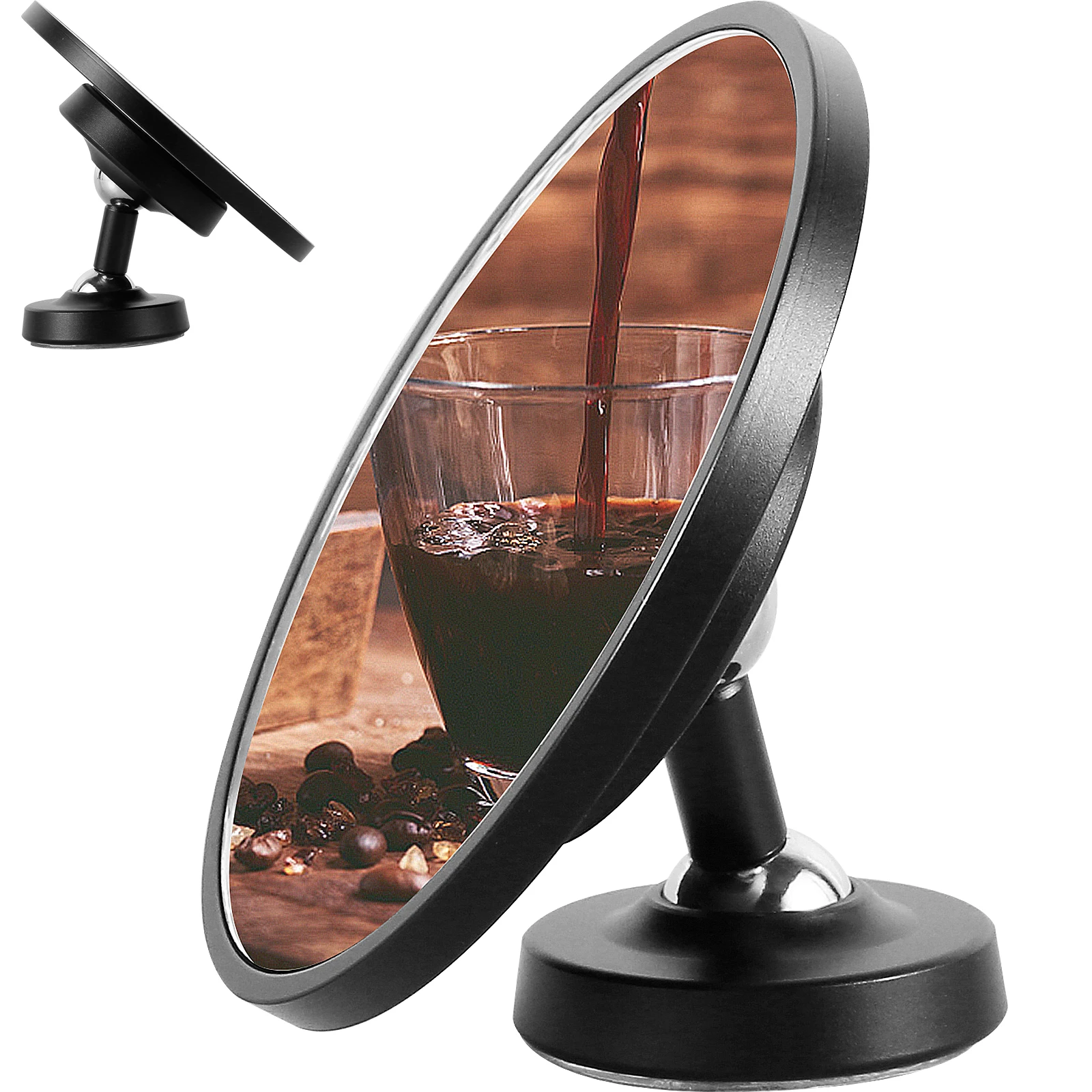 Miroir d'observation pour l'extraction du café, miroir réfléchissant magnétique en métal pour l'extraction du café, outil d'observation pour machine à café
