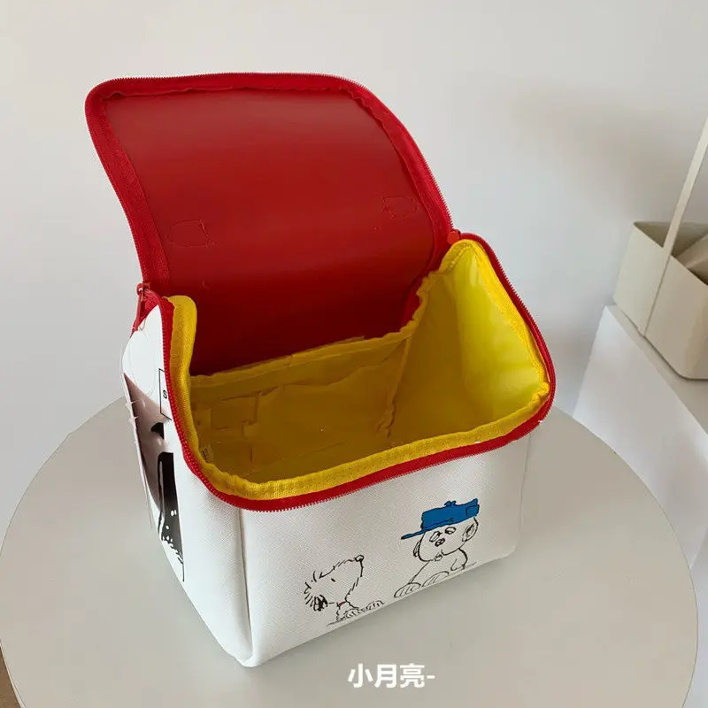 Snoopy Cosmetic Bag Anime Girl Wash High Capacity House Shape Storage Bag Student Portable Cosmetic Bags Simple Wholesale