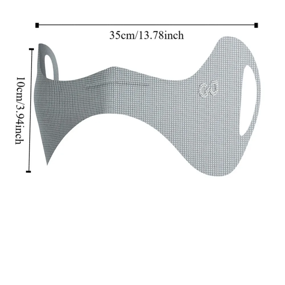 قناع صيفي مرن من الحرير الجليدي للحماية من الأشعة فوق البنفسجية، رقع عين رقيقة واقية من الشمس، حجاب واقي من الشمس، لون سادة، قناع وجه للجولف في الهواء الطلق