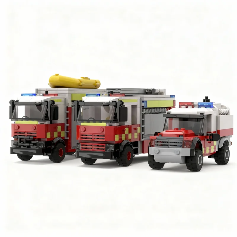 1340pcs MOC Fire Station Starter Pack Model Building Blocks Architecture Toys Christmas Gift Kids Assemble DIY Idea Education