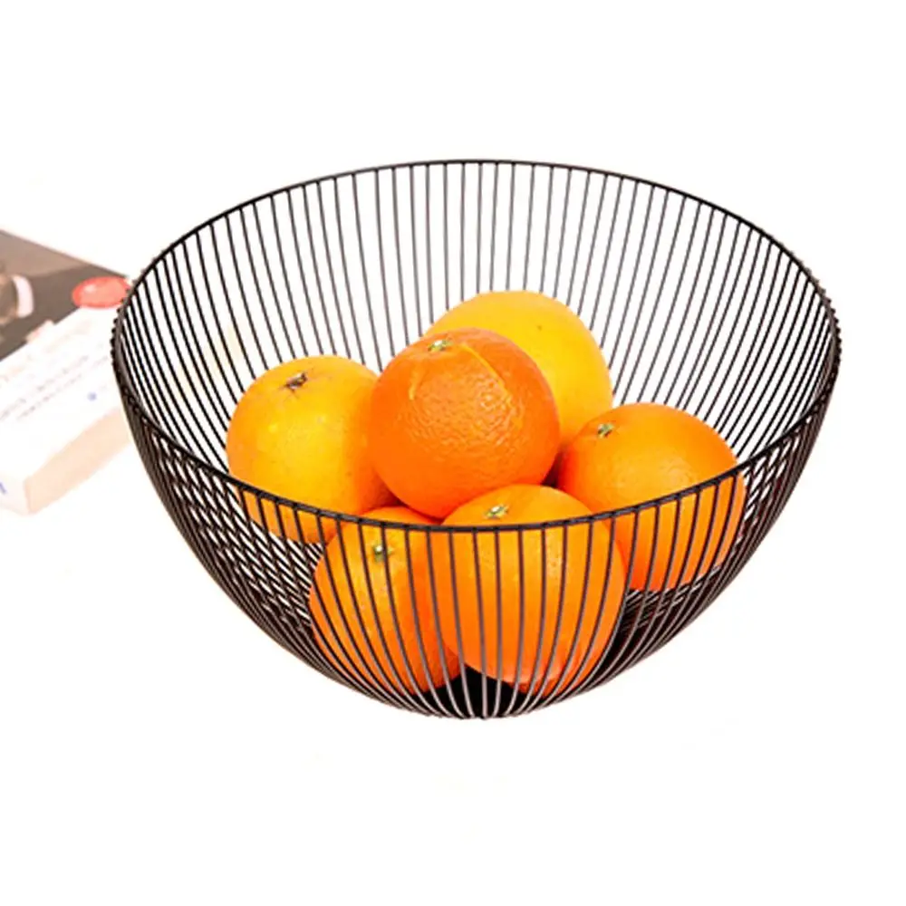 

Nordic Black Gold Iron Fruit Basket Multi-sizes Home Storage Fruit Plate Metal Sundries Oragnization Plate Living Room