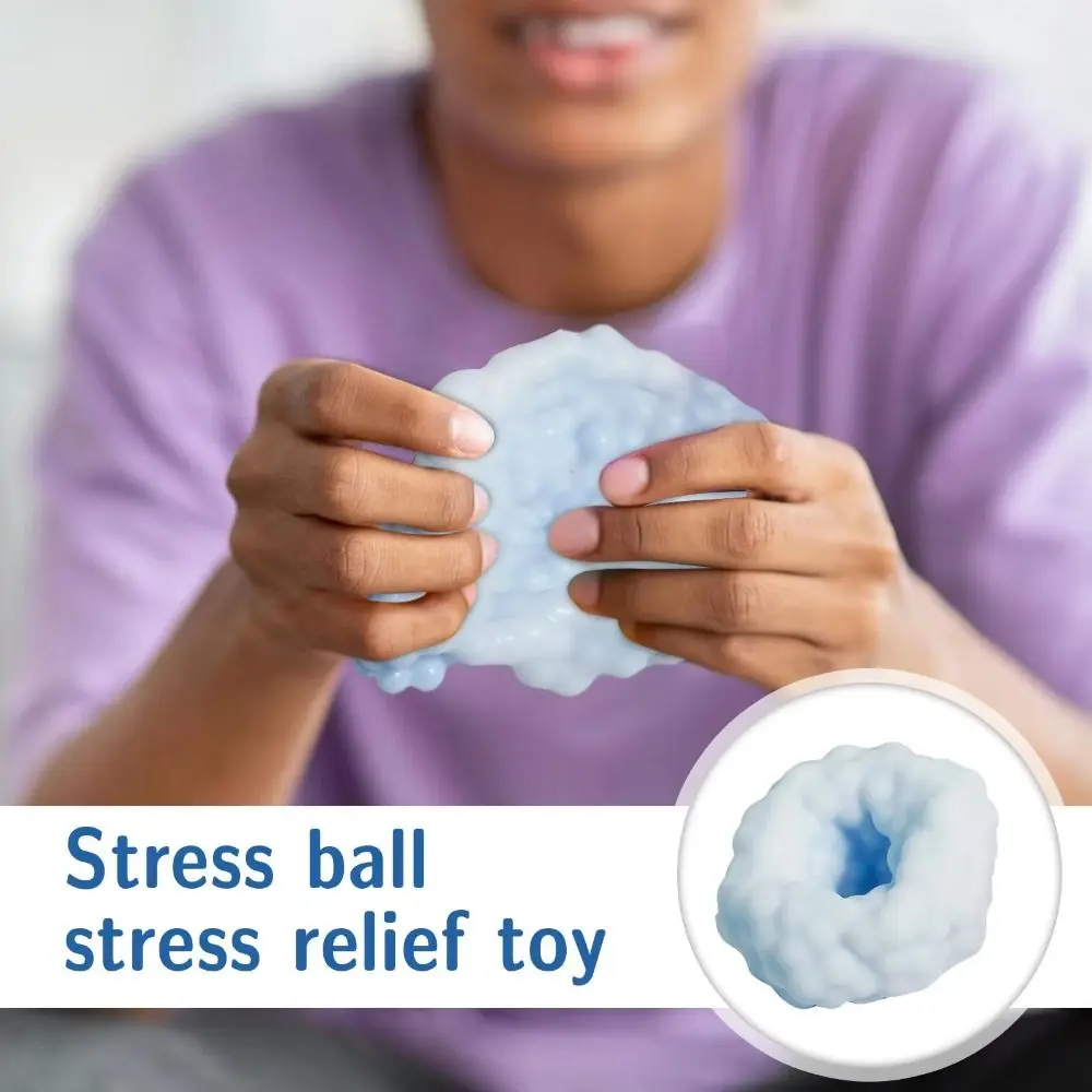 Novelty Simulation Crunchy Squeeze Toy Super Soft Elastic HandMade Ice Skin Ball Colorful Creative Slow Rebound Toy Kid Gift