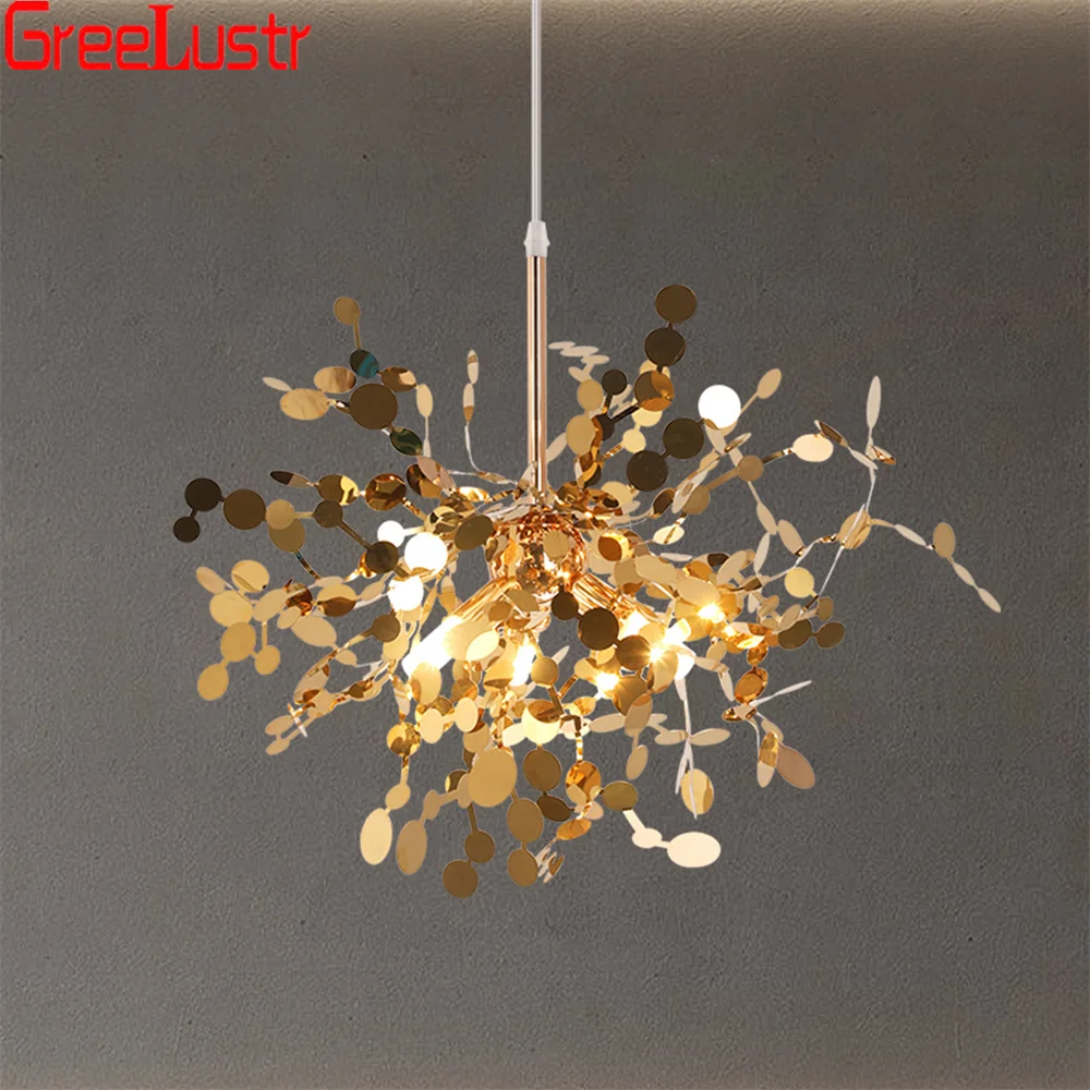 Led Dandelion Pendant Light Firework Chandeliers Modern Hang Ceiling Lamp Living Room Dining Table Kitchen Island Hallway Lustre