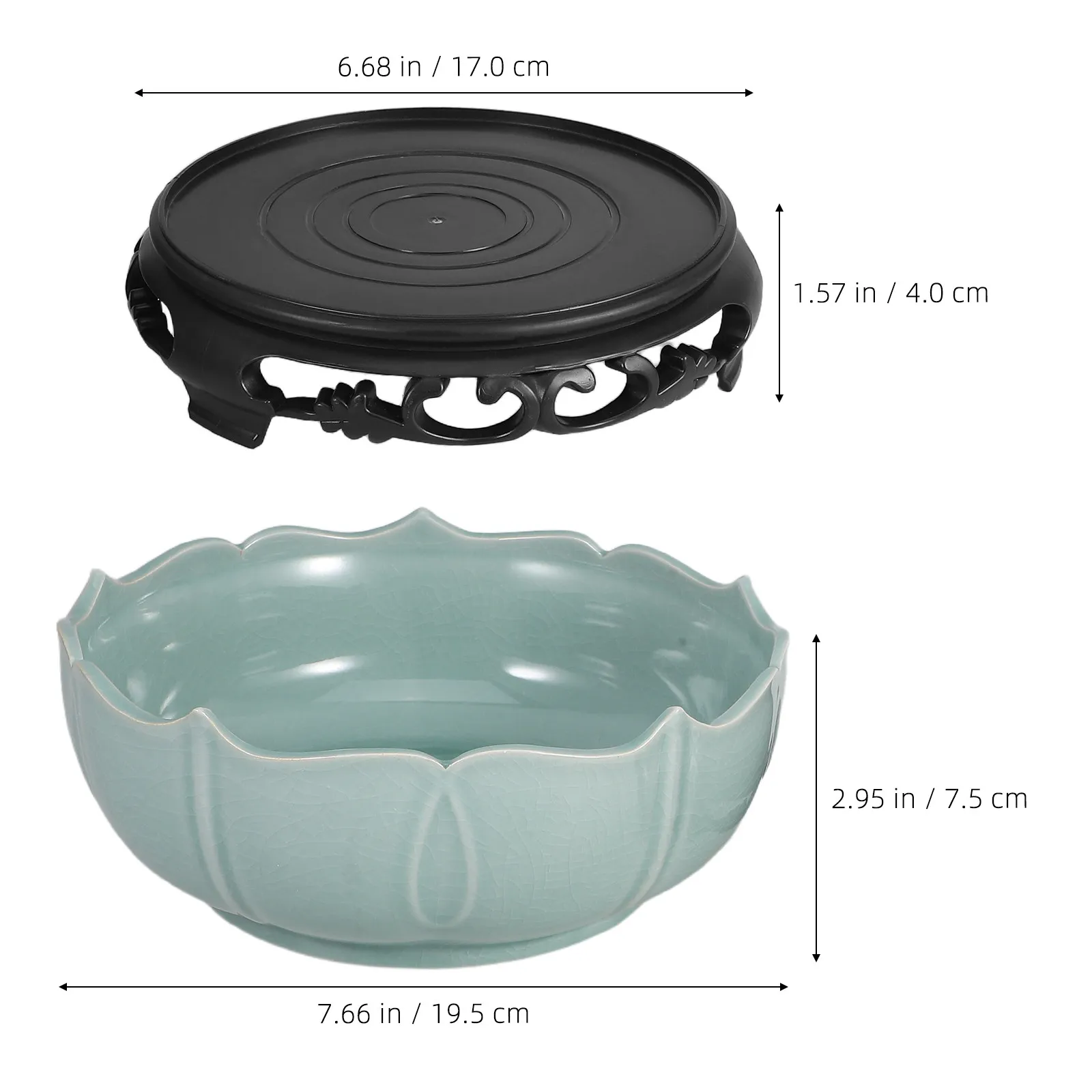 Ceramic Flower Bowl For Outdoor Garden Planter Gardening Decor Hydroponic Elegant Simple Design Suitable