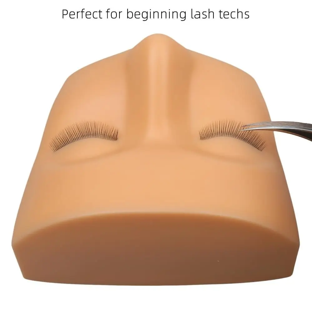 Soft 3D Lash Mannequin Head Silicone Simulated Eyelash Mannequin Head High Quality Lash Doll Head Lash Practice