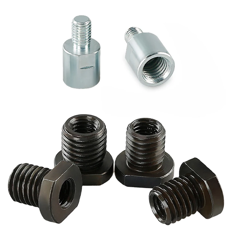 Angle Grinder Thread Conversion Adapter M10 M14 16 Nut Connecting Rod Internal to External Thread Power Tool DIY Accessories 1pc