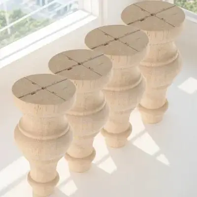 

Комплект из 4 деревянных ножек для мебели, винтажные ножки для диванов, замена для комодов, журнальных столиков, кушеток, прочные деревянные опоры для мебели