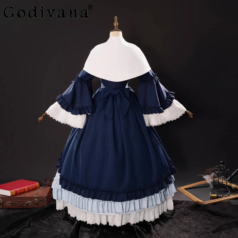 المرأة خمر كوس طويل حفلة لعب دور فستان شقراء الهالوين تأثيري أنيمي فستان مجموعة أنثى قبعة اكسسوارات ازياء