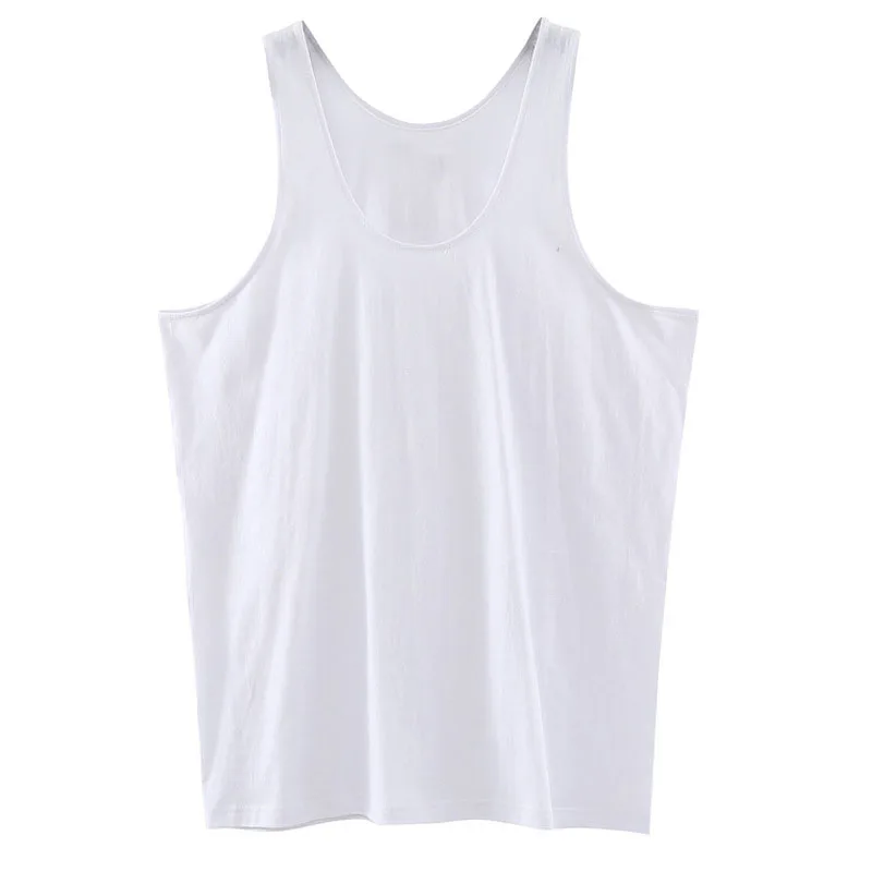 2026 Middle aged elderly men's loose fitting man's shirt grandfather's cotton hurdle vest sweatshirt base summer vests T-shirts