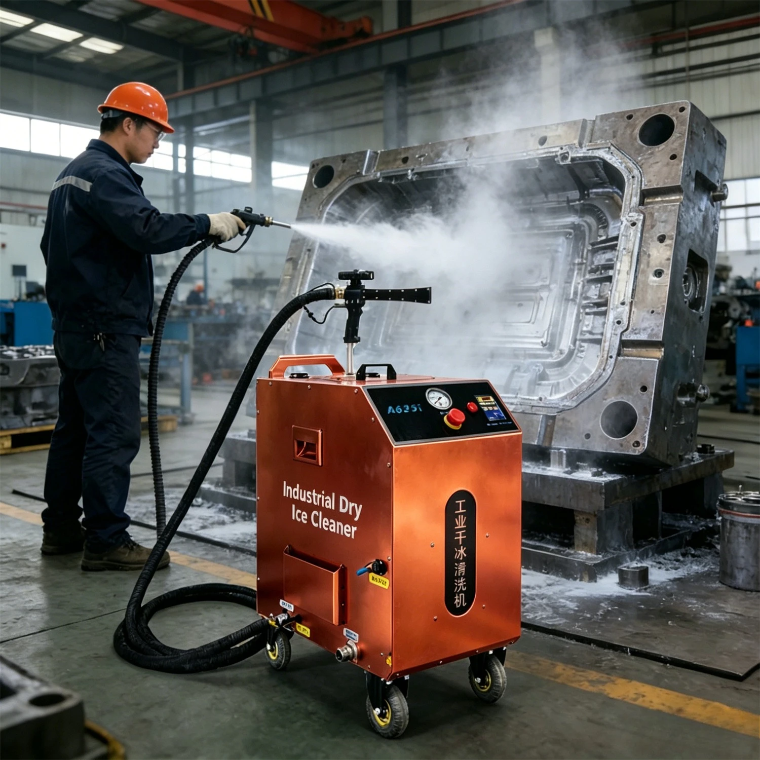 Customized Portable Dry Ice Blaster Machine Dry Ice Blasting System for Food and Beverage Production Line Sanitation