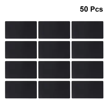 50 ชิ้น Anodized อลูมิเนียมช่องว่างนามบัตร DIY แกะสลักบัตรเครดิตสีชื่อ Office